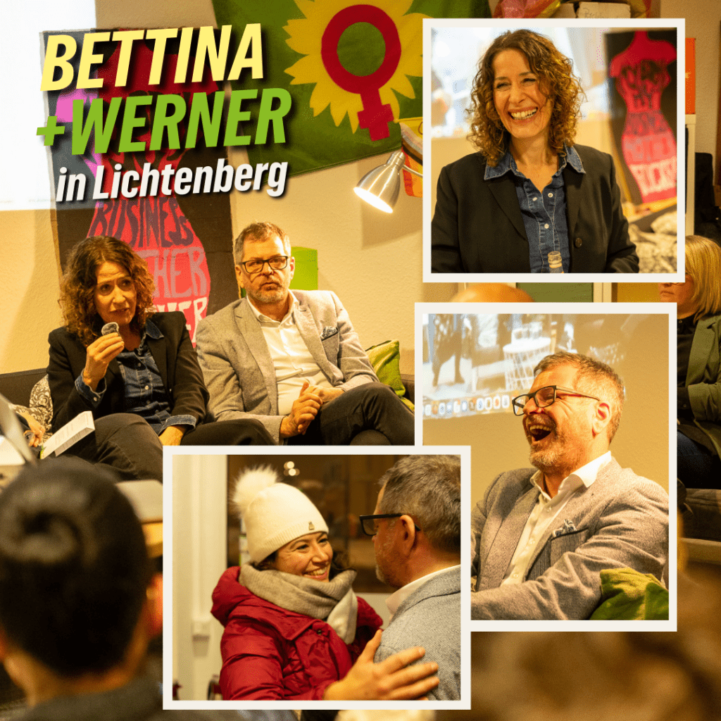 Bettina Jarrasch und Werner Graf zu Beseuch bei den Grünen Lichtenberg